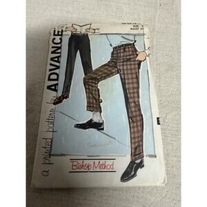 Vintage 1960s Boys Slacks Sewing Pattern Bishop Method Size 22 Waist Advance USA